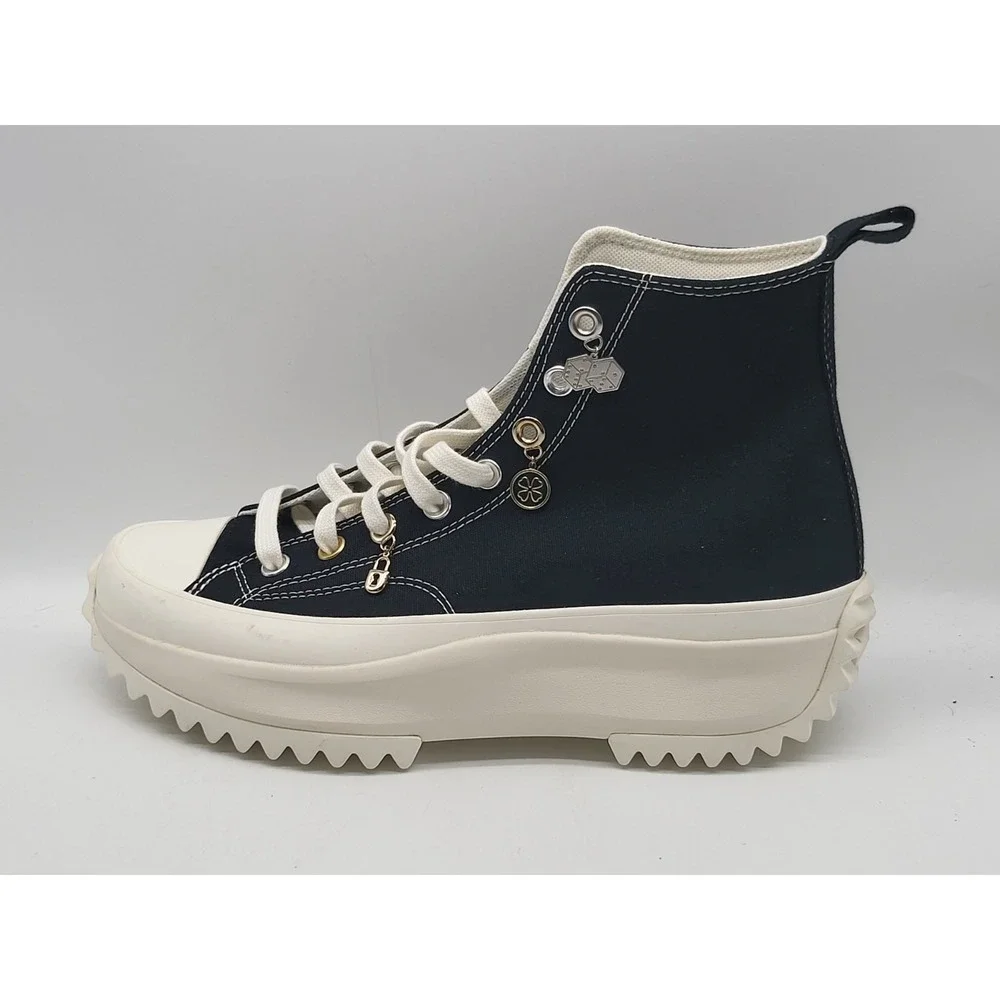 Converse‎ Run Star Hike Platform Charms Black Gold Egret Women 10.5 NWOB A13409C